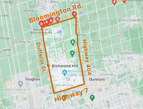 Richmond Hill Google Map